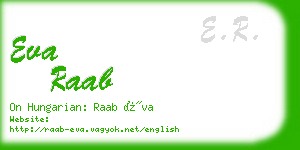 eva raab business card